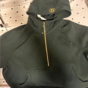 lululemon athletica Legacy Green Scuba Oversized Half Zip Hoodie